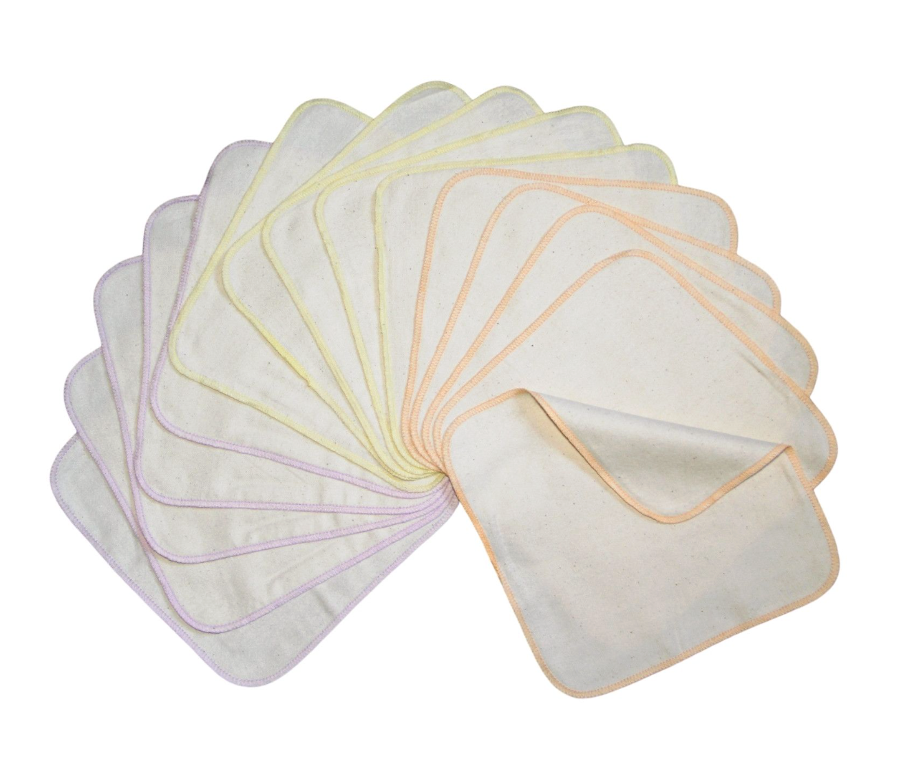 12| avo+cado Flanell-Waschlappen 15 Stück (einlagig)