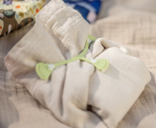 14| Mullwindeln Bio-Baumwolle 5 Stück (XKKO bird eye, avo+cado)