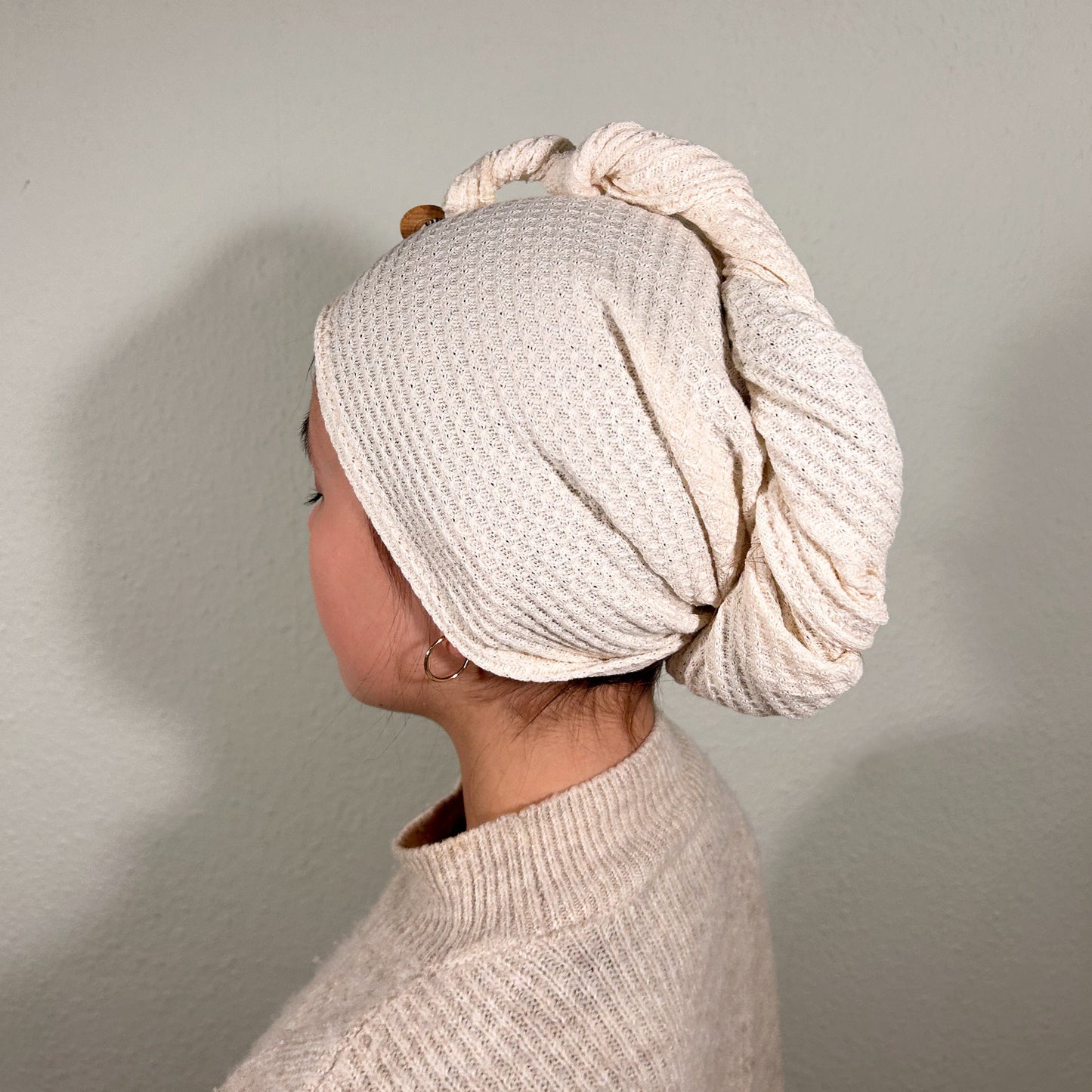 25| Handtuch-Turban aus Biobaumwoll-Waffelstrick